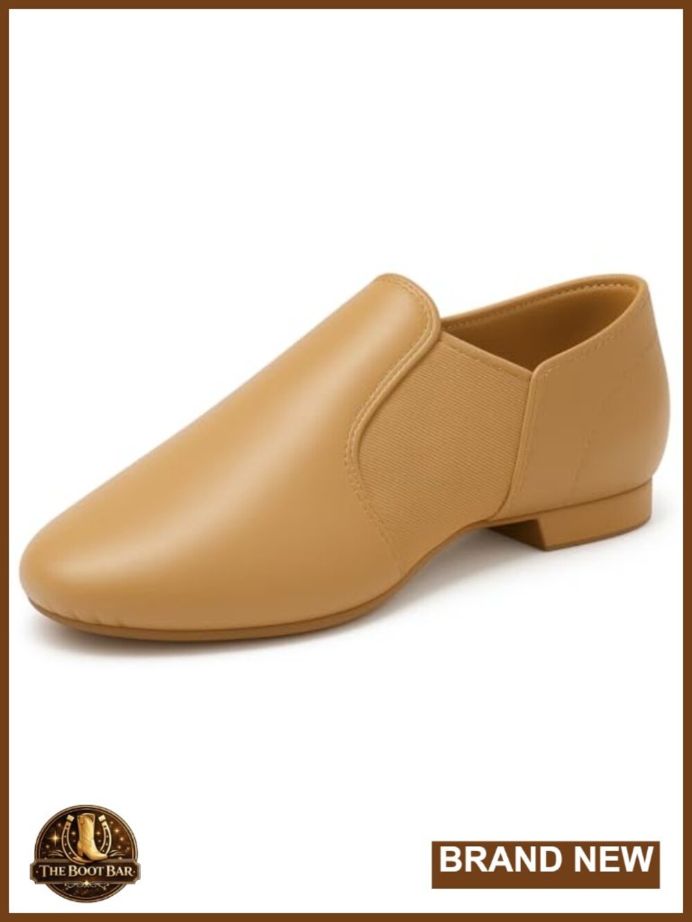 Jazz Shoes Women Leather Slip-on Dance Shoes Low Heel